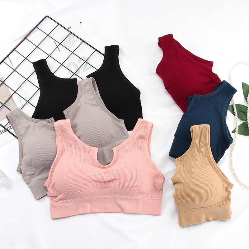 Moteriška sportinė liemenėlė su siūlais besiūliais jogos vamzdeliais Seksuali, didelė U formos graži nugara krūtinę apvyniojanti Push Up fitneso apatiniai drabužiai