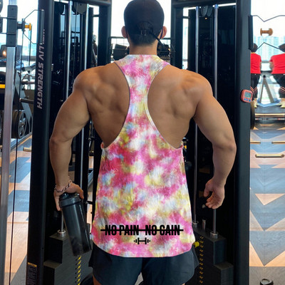 Vīriešu topi bez piedurknēm Krekli Sporta zāles Fitness Kultūrisms Treniņš Singlet Muskuļi puiši Maskēšanās sporta veste Vīriešu vasaras drēbes