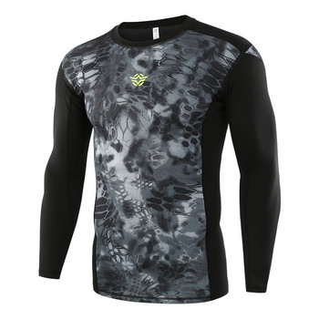 Αρσενικό ανοιξιάτικο μακρυμάνικο φθινόπωρο σωματικό λεπτό πουκάμισο Army Fans Προπόνηση σε εξωτερικό χώρο Πεζοπορία Αναρρίχηση Fast Dry Camo Tactical Sports Tops
