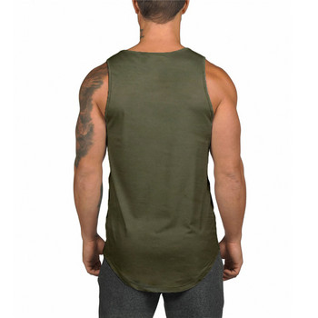 Ανδρικό διχτυωτό αμάνικο μπλουζάκι ρεζερβουάρ συμπαγές μυϊκό γιλέκο για τρέξιμο κάτω μπλουζάκια με λαιμόκοψη Αθλητικό μπλουζάκι ανδρικό γιλέκο bodybuilding Ανδρικό φανελάκι