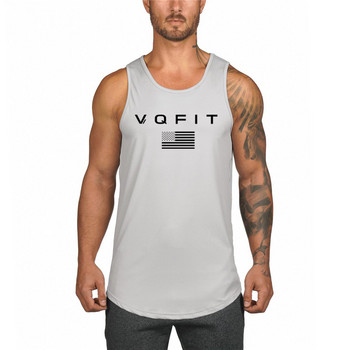 Ανδρικό διχτυωτό αμάνικο μπλουζάκι ρεζερβουάρ συμπαγές μυϊκό γιλέκο για τρέξιμο κάτω μπλουζάκια με λαιμόκοψη Αθλητικό μπλουζάκι ανδρικό γιλέκο bodybuilding Ανδρικό φανελάκι