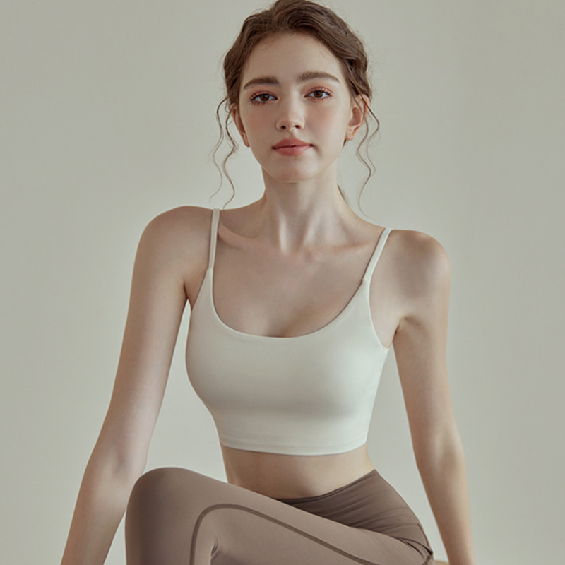 F.DYRAA női edzőtermi jóga melltartó spagetti pántos sportmelltartó edzés futás Push Up Bralette légáteresztő sportmellény női jóga viselet