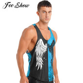 Vyriški, kvėpuojantys berankoviai, treniruoklių salė, kūno rengybos raumenys, sparnai, spausdinti liemenės, vyriški sportiniai bėgimo marškinėliai, treniruočių drabužiai