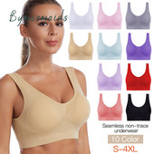 Bymermaids Plus Size Bešavni sportski grudnjak za trčanje Prozračno donje rublje Push up grudnjak Seksi donje rublje bez leđa Fitness joga majice S-4XL