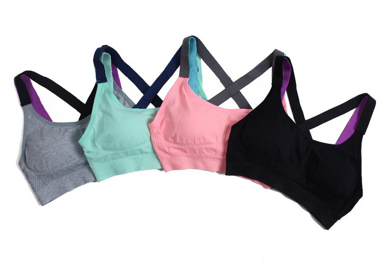 Új Női Sportmelltartó Szexi Gym Fitness Sport Nagy intenzitású kültéri Ütésálló futósport felső, légáteresztő fitness melltartó