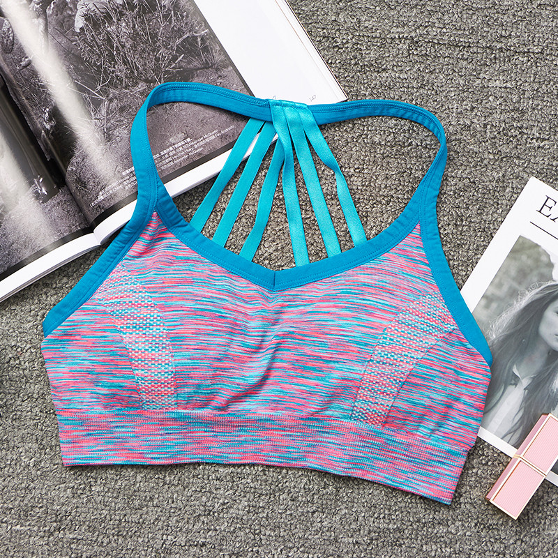 Légáteresztő Push Up sportmelltartók Nagy hatású futópárnázott női Szexi varrat nélküli melltartók Sport melltartó felső jóga fitnesz edzéshez Sport