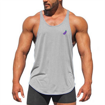 Καλοκαιρινή λεπτή αθλητική καμιζόλα Αμάνικο μπλουζάκι με στρογγυλή λαιμόκοψη στενό λουράκι ώμου για τρέξιμο