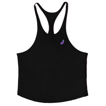 Καλοκαιρινή λεπτή αθλητική καμιζόλα Αμάνικο μπλουζάκι με στρογγυλή λαιμόκοψη στενό λουράκι ώμου για τρέξιμο