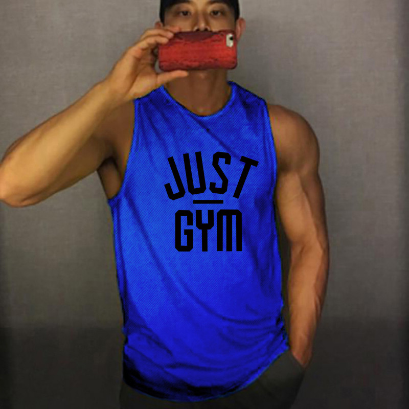 Trenažieru zāle Apģērbs Vīriešu kultūrisms Ātri nožūst Tīkla bezpiedurkņu veste Džemperis Fitnesa Treniņa Sporta Apģērba Topi Vīriešu