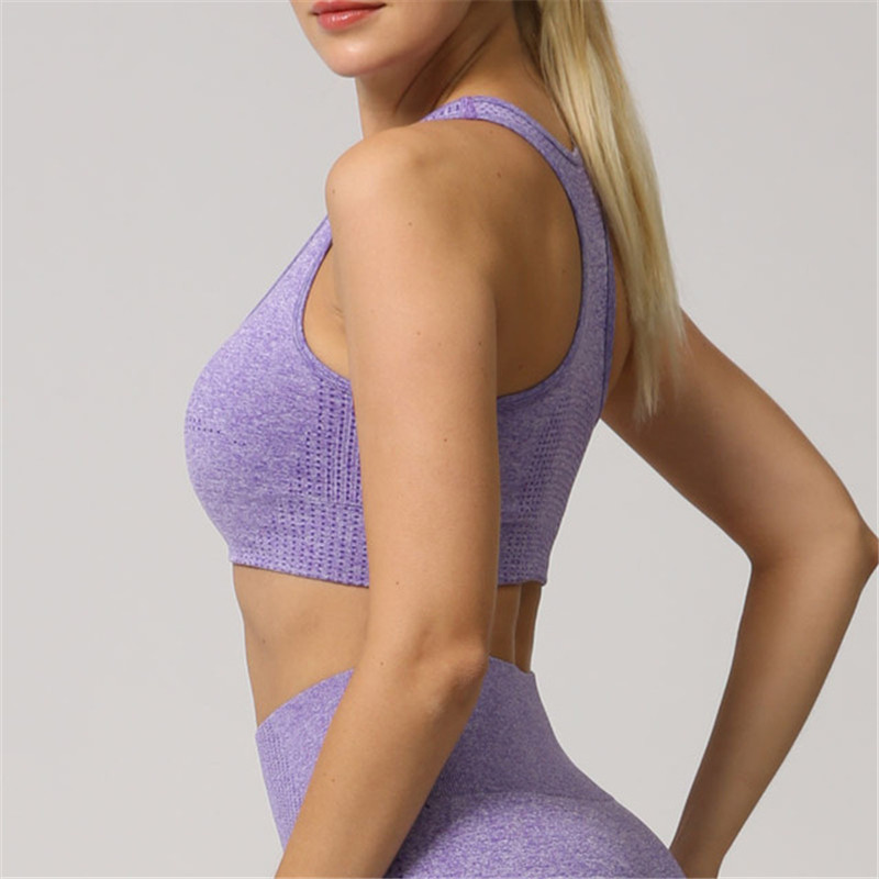 Besiūliai moterų jogos rinkiniai treniruotėms Crop Top sportinė liemenėlė treniruoklių salė Drabužiai aukštu juosmeniu Bėgimo antblauzdžiai Sportinė apranga Sveiko kūno rengybos drabužiai