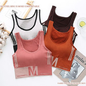 Γράμμα Αθλητικό Σουτιέν Top Push Up Fitness Running Yoga Εσώρουχα Βαμβακερά αθλητικά μπλουζάκια Γυναικεία ρούχα Γυμναστήριο Μασίφ γυναικεία αθλητικά ρούχα