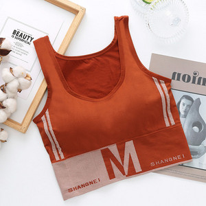 Γράμμα Αθλητικό Σουτιέν Top Push Up Fitness Running Yoga Εσώρουχα Βαμβακερά αθλητικά μπλουζάκια Γυναικεία ρούχα Γυμναστήριο Μασίφ γυναικεία αθλητικά ρούχα