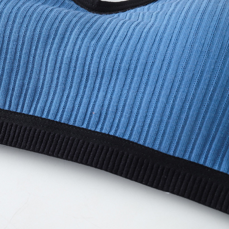 Szexi jóga sportmelltartó női mellkashoz Egy sor háromgombos Sling Vest Gym Fitness melltartó Gyűjts össze gyönyörű hátsó cső felső alsóneműt