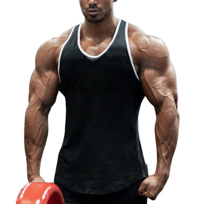 Vīriešu topi bez piedurknēm, sviedru absorbcijas vasaras kultūrisms, treniņu sporta veste