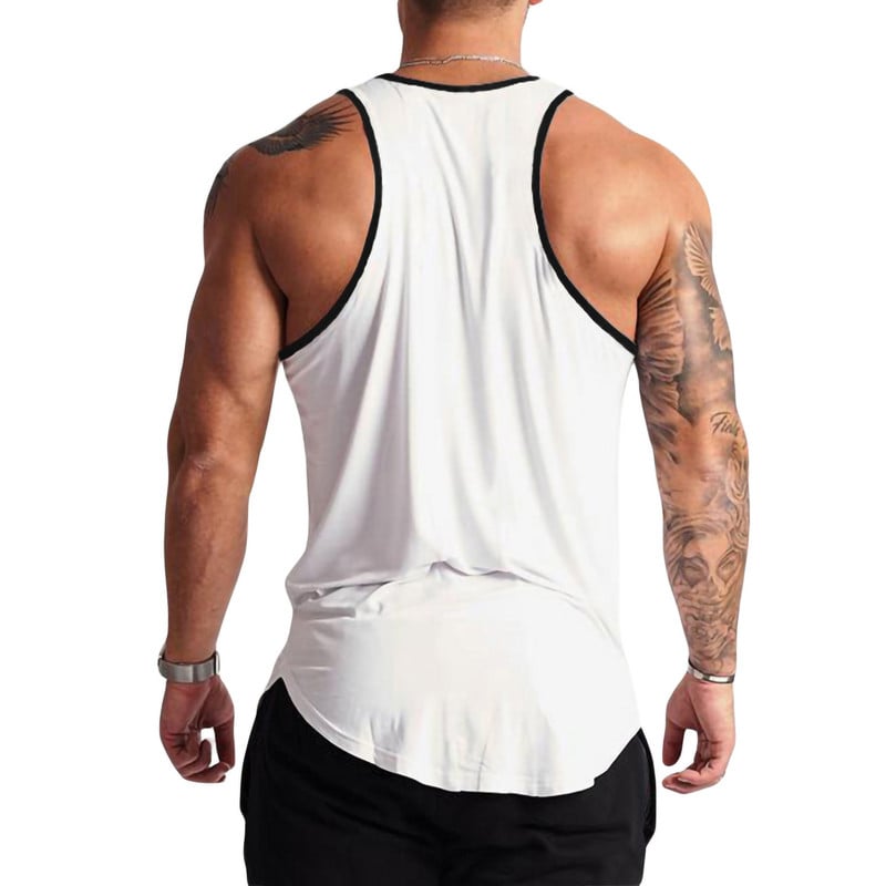 Vīriešu topi bez piedurknēm, sviedru absorbcijas vasaras kultūrisms, treniņu sporta veste