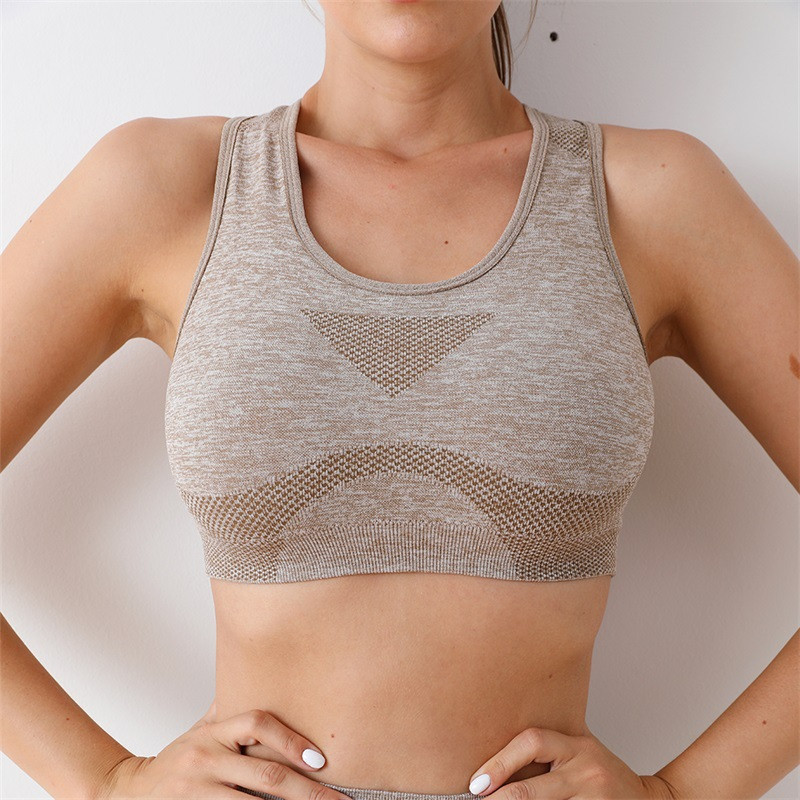 Sieviešu sporta krūšturi, elpojoši, bez vadiem piespiežami krūšturi