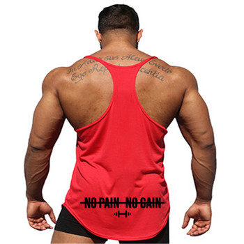 Επώνυμα ρούχα γυμναστικής βαμβακερά μονόχρωμα Y Πίσω bodybuilding κορδόνι ανδρικό πουκάμισο γυμναστικής μυϊκές άντρες αμάνικο γιλέκο Tanktop
