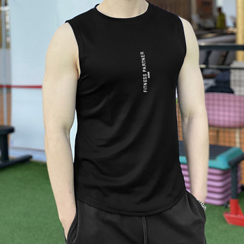 2022 Bodybuilding διχτυωτές μπλούζες για τρέξιμο ανδρικό γυμναστήριο Αμάνικο πουκάμισο γυμναστικής Ανδρικό εσώρουχο καλοκαιρινό αθλητικό γιλέκο που στεγνώνει γρήγορα