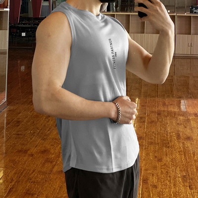 2022 Мрежа за бодибилдинг Потници за бягане Мъжки фитнес тренировка Фитнес риза без ръкави Мъжка бързосъхнеща долна тениска Лятна спортна жилетка