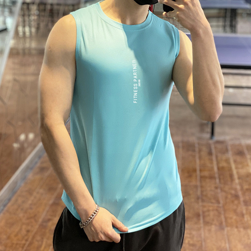 2022 Мрежа за бодибилдинг Потници за бягане Мъжки фитнес тренировка Фитнес риза без ръкави Мъжка бързосъхнеща долна тениска Лятна спортна жилетка