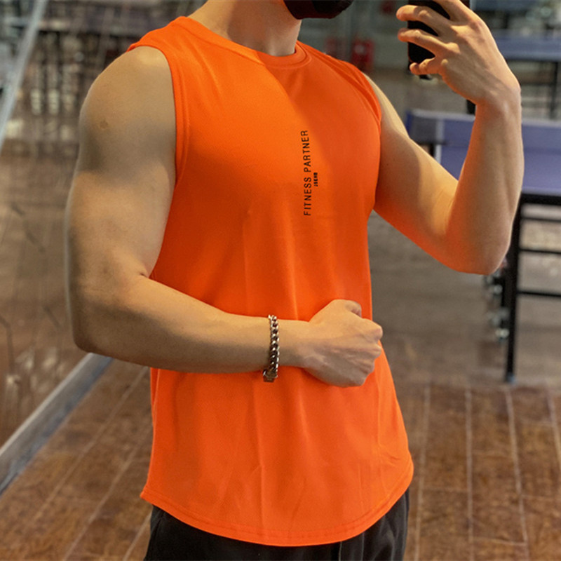 2022 Мрежа за бодибилдинг Потници за бягане Мъжки фитнес тренировка Фитнес риза без ръкави Мъжка бързосъхнеща долна тениска Лятна спортна жилетка