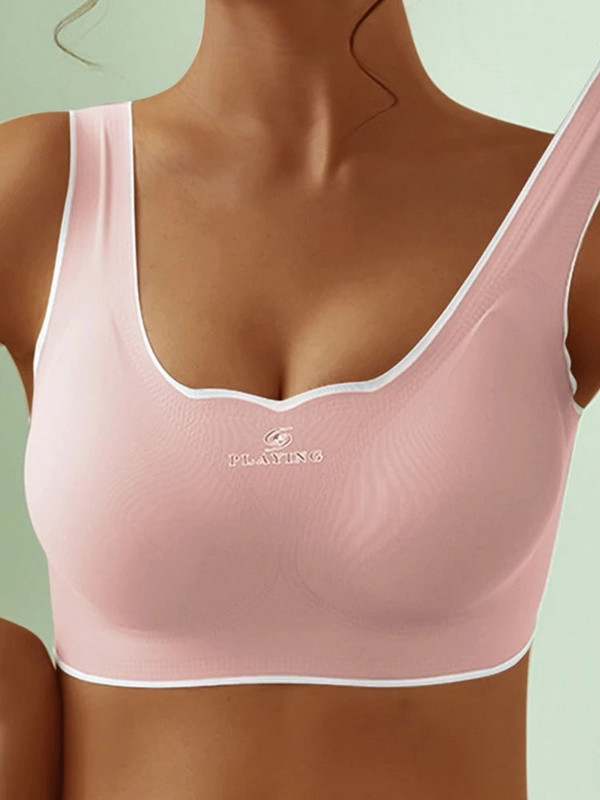 Teljes kupa lélegző bralette varrat nélküli melltartó női melltartó vezeték nélküli melltartó cső felső sportmelltartóhoz jóga fehérnemű Fitness mellény