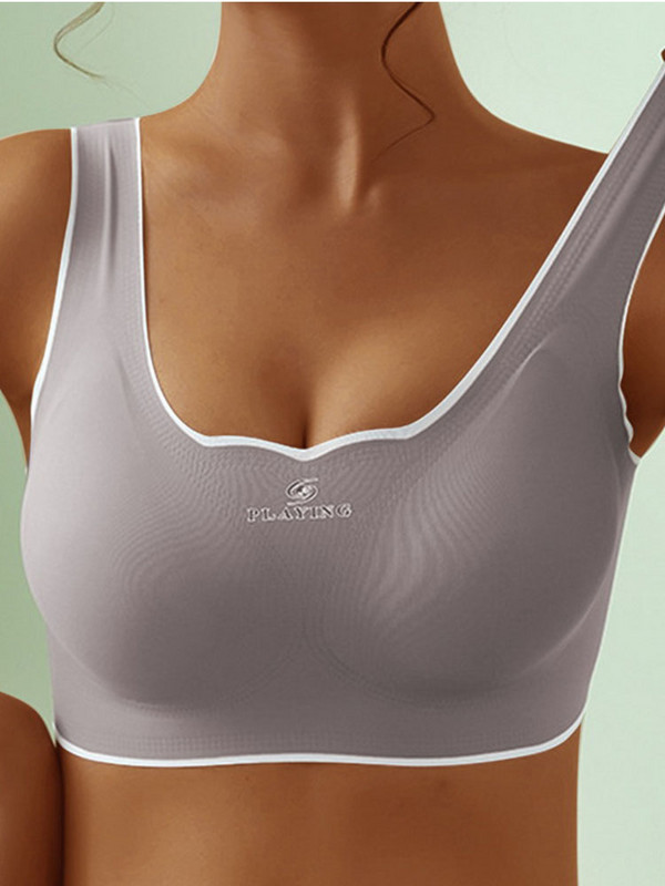 Teljes kupa lélegző bralette varrat nélküli melltartó női melltartó vezeték nélküli melltartó cső felső sportmelltartóhoz jóga fehérnemű Fitness mellény