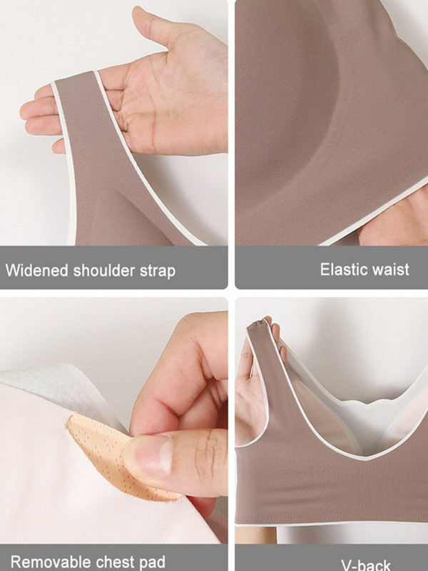 Teljes kupa lélegző bralette varrat nélküli melltartó női melltartó vezeték nélküli melltartó cső felső sportmelltartóhoz jóga fehérnemű Fitness mellény