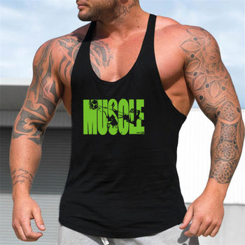 2022 νέα ανδρικά βαμβακερά μπλουζάκια φανελάκι γυμναστικής γυμναστικής αμάνικο αρσενικό casual bodybuilding αθλητικός άνδρας Ενδύματα προπόνησης