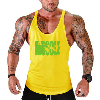2022 νέα ανδρικά βαμβακερά μπλουζάκια φανελάκι γυμναστικής γυμναστικής αμάνικο αρσενικό casual bodybuilding αθλητικός άνδρας Ενδύματα προπόνησης