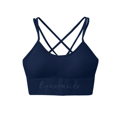 Bymermaids️ Nagy méretű sportmelltartó nőknek Gym Fitness Yoga Top Cross Backless Bralette Super Push Up Melltartók Légáteresztő felsők