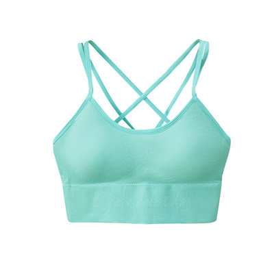 Bymermaids️ Nagy méretű sportmelltartó nőknek Gym Fitness Yoga Top Cross Backless Bralette Super Push Up Melltartók Légáteresztő felsők
