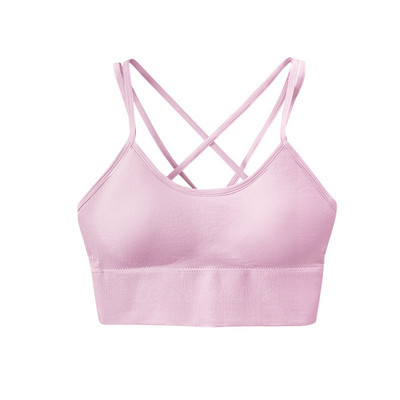 Bymermaids️ Nagy méretű sportmelltartó nőknek Gym Fitness Yoga Top Cross Backless Bralette Super Push Up Melltartók Légáteresztő felsők