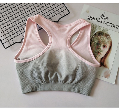 LANTECH jóga melltartó sportruházat Push Up futó sportmelltartó felső párnázott edzés edzés Aktív kocogó Női Fitness Gym Melltartó Ombre