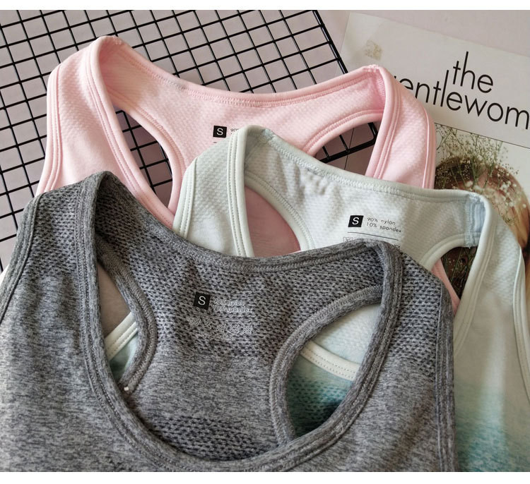 LANTECH jóga melltartó sportruházat Push Up futó sportmelltartó felső párnázott edzés edzés Aktív kocogó Női Fitness Gym Melltartó Ombre