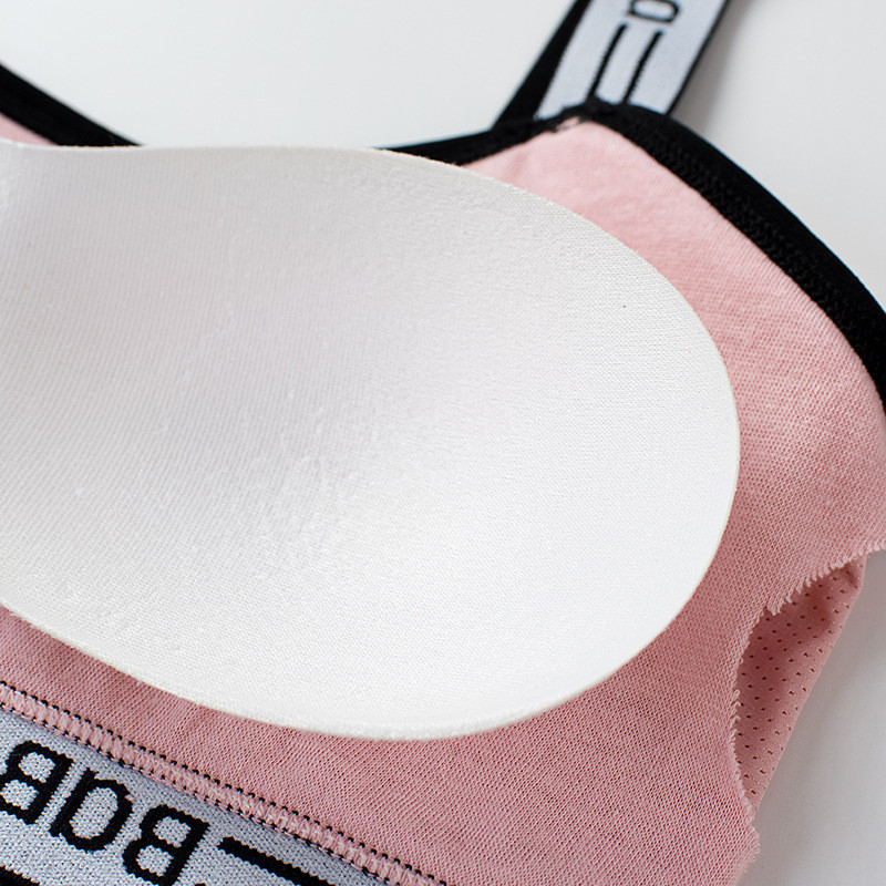 Jauns sporta krūšturis pusaudžu pubertātes vecuma meitenēm apgriezts krūšturis sievietēm no kokvilnas apakšveļa, mīksta komforta caurules topi krūšturis meitenēm