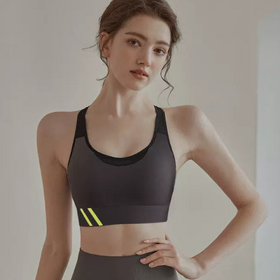 F.DYRAA 2023 új érkezés sportmelltartó üreges hátú, kontrasztos jóga melltartó futó edzőterem fitnesz Push up ütésálló ing, sportos gyorsan szárad