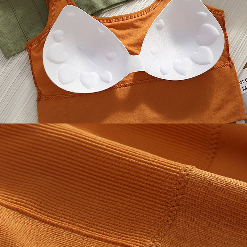 Légáteresztő sportmelltartók izzadásgátló fitnesz felsők Női varrat nélküli jóga melltartók Ütésálló Crop Top Push up sport melltartó edzőtermi felső