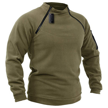 Мъжко тактическо външно поларено яке US SWAT Ловни дрехи Топъл пуловер с цип Мъжко ветроустойчиво палто Термо пуловер за туризъм