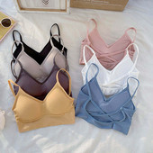 Bezšuvju sporta krūšturi, Cross Beauty Back U-veida sporta krūšturis ar krūškurvja spilventiņu, seksīgs fitnesa krūšturis bez aizmugures, sporta krūšturis sievietēm sporta zālē