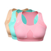 Skaistumkopšanas muguras sporta krūšturis sievietēm Triecienizturīgs jogas krūšturis Augsti stiepjams sporta krūšturis bez aizmugures, noņemams polsterēts treniņu krūšturis Sieviešu krūšturis