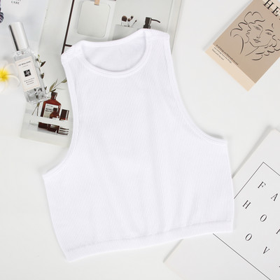 SALSPOR Μασίφ αθλητικό σουτιέν Γιλέκο γυμναστικής χωρίς ραφές χωρίς μαξιλαράκι που τρέχει κατά της εφίδρωσης Γυναικείο γυμναστήριο Crop-knit Crop Tops Activewear