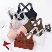 Új jóga sportmelltartó nőknek Ütésálló Cross Sexy Back Sportmelltartók Légáteresztő Athletic Fitness Futó tornatermi mellény Top Push Up