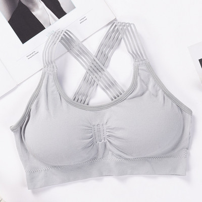 Új jóga sportmelltartó nőknek Ütésálló Cross Sexy Back Sportmelltartók Légáteresztő Athletic Fitness Futó tornatermi mellény Top Push Up