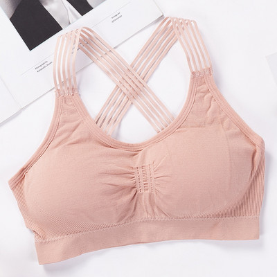 Új jóga sportmelltartó nőknek Ütésálló Cross Sexy Back Sportmelltartók Légáteresztő Athletic Fitness Futó tornatermi mellény Top Push Up