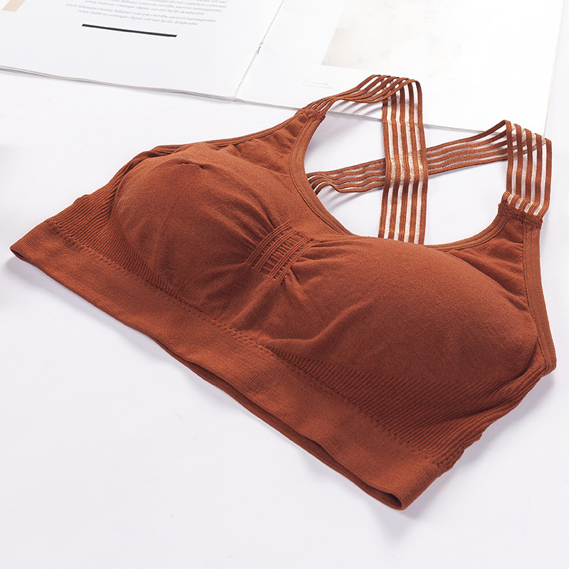 Új jóga sportmelltartó nőknek Ütésálló Cross Sexy Back Sportmelltartók Légáteresztő Athletic Fitness Futó tornatermi mellény Top Push Up