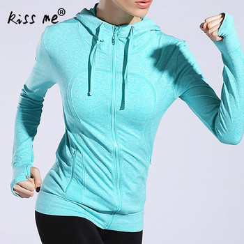 Γυναικείο μπουφάν γυμναστικής γυμναστικής με φερμουάρ για τρέξιμο αθλητικό κοστούμι με κουκούλα γιόγκα γυμναστική αθλητικά ρούχα Γυναικείο αθλητικό παλτό μακρυμάνικο
