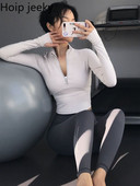 Vasaros ploni jogos drabužiai, moteriški bėgimo sportiniai drabužiai, viršutiniai megztiniai su užtrauktuku treniruotėms, kūno rengybos drabužiai, kardiganas, plonas, aptemptas striukė