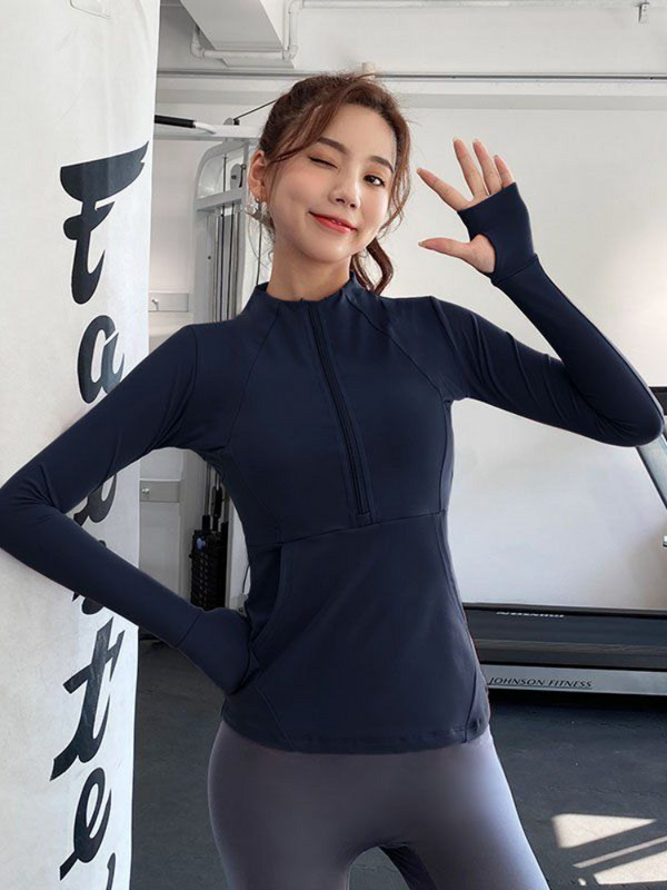 Vasaros ploni jogos drabužiai, moteriški bėgimo sportiniai drabužiai, viršutiniai megztiniai su užtrauktuku treniruotėms, kūno rengybos drabužiai, kardiganas, plonas, aptemptas striukė
