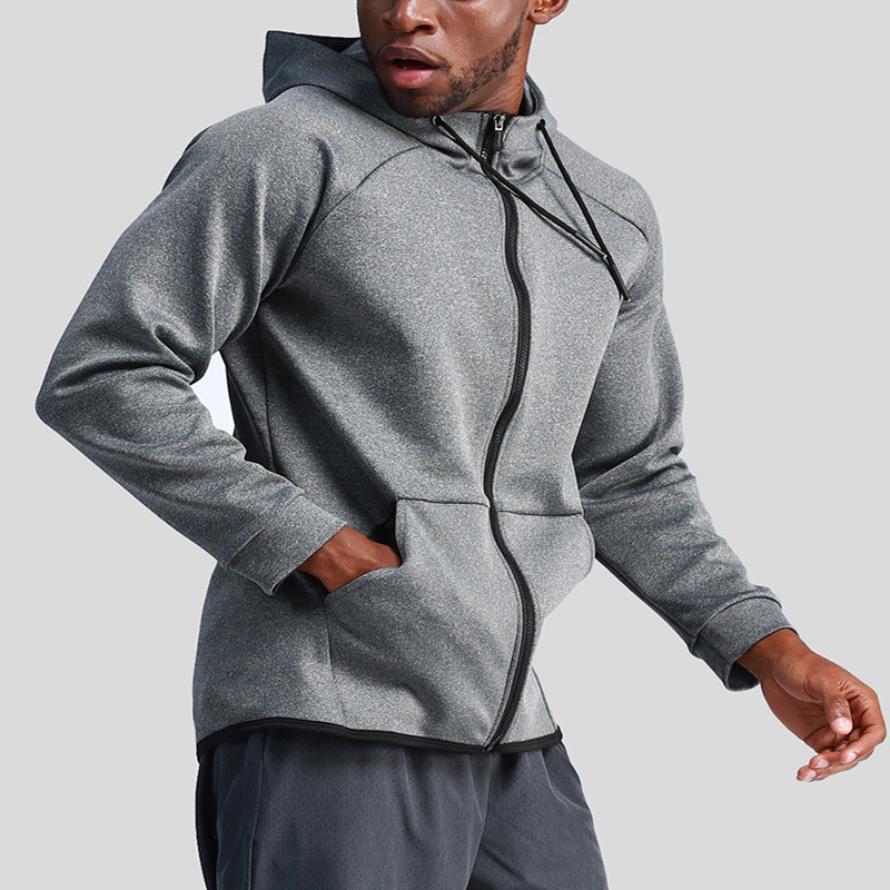 Vyriška laisvalaikio sportinė striukė su gobtuvu pavasario rudens lauke bėgimo paltai Sporto salė Sporto treniruočių drabužiai Viršutinė prakaitas kvėpuojanti